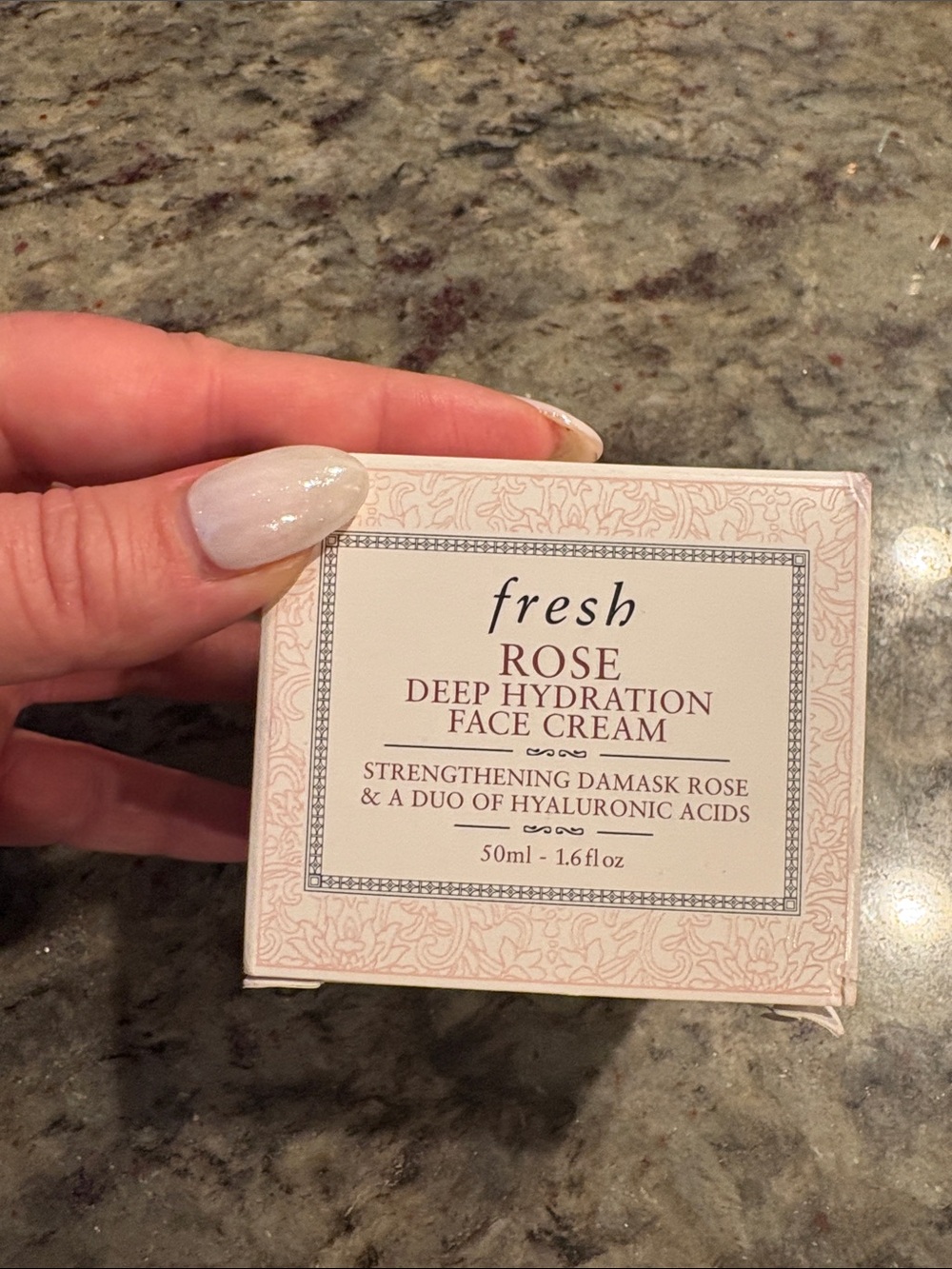 fresh Rose Deep Hydration Face Cream — light pink and white